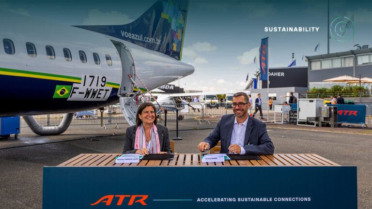 ATR turboprop aircraft - SAF - Paris Airshow 2025