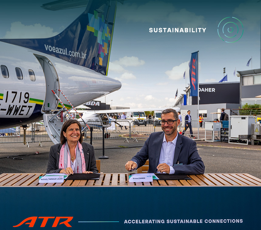 ATR turboprop aircraft - SAF - Paris Airshow 2025 - mobile