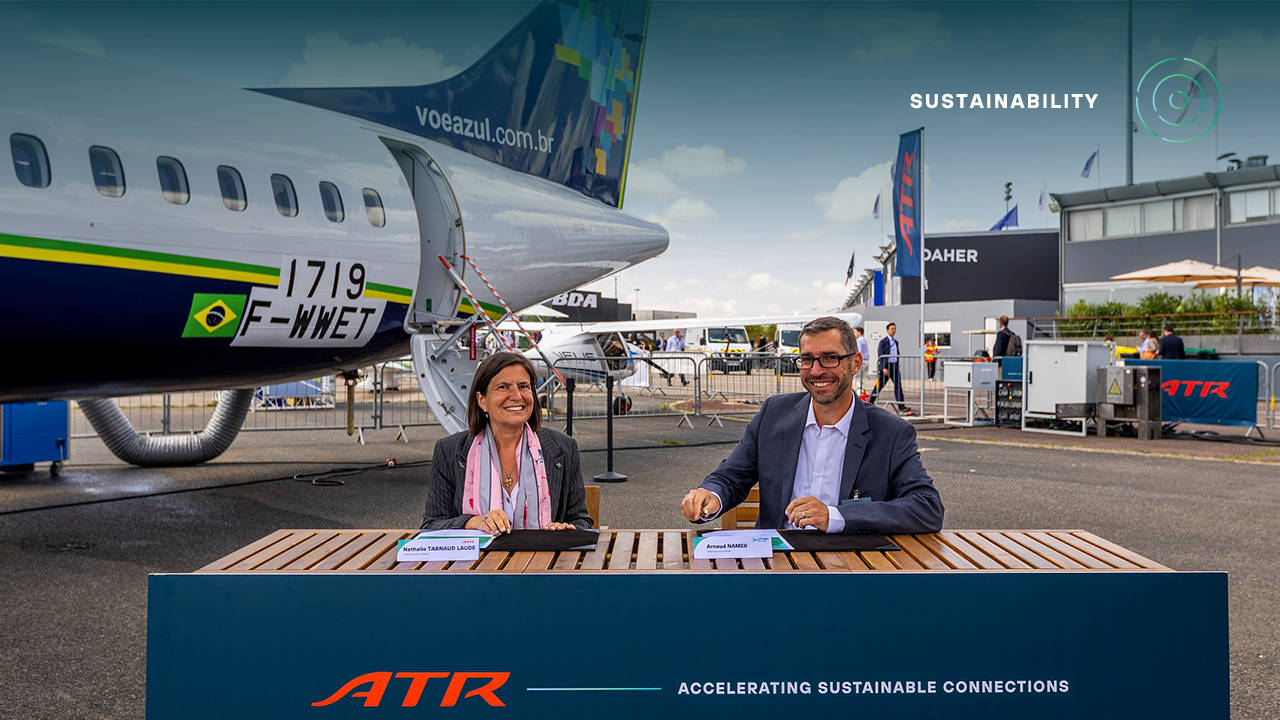 ATR turboprop aircraft - SAF - Paris Airshow 2025